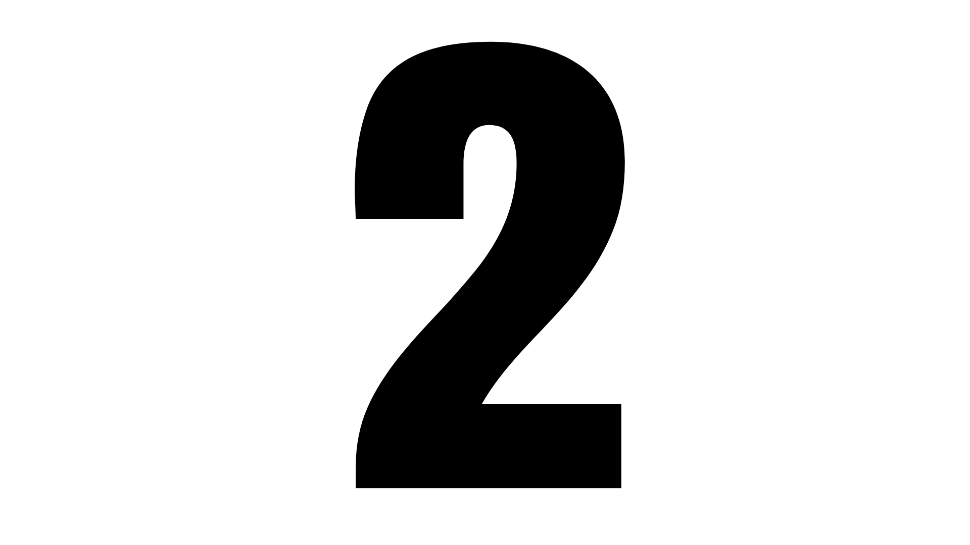 A graphic of the number 2